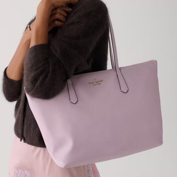kate spade Handbags - Kate Spade Kitt Nylon Medium Tote Bag in Lavender Smoke NWT